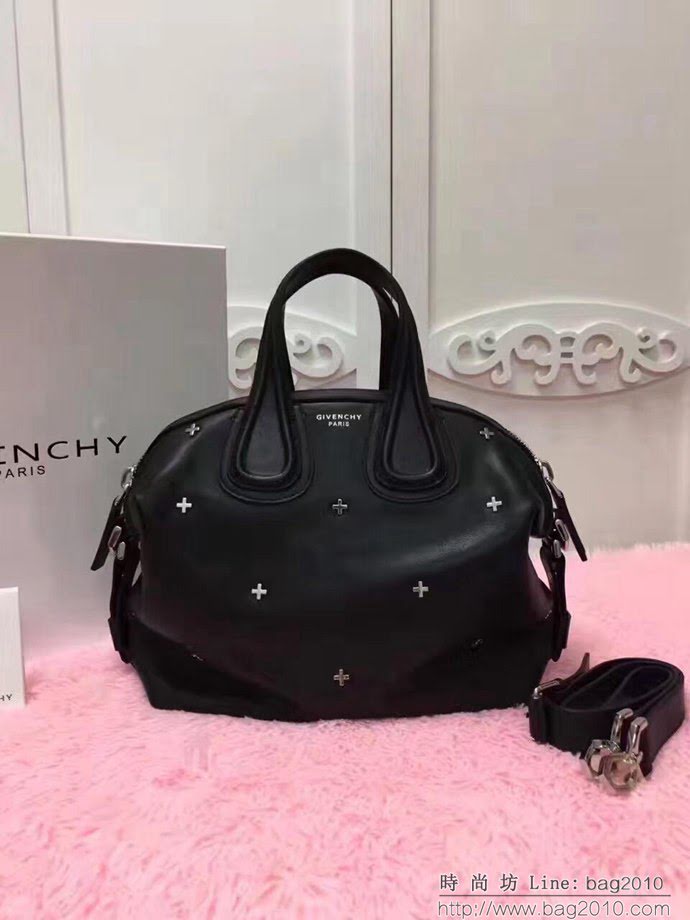 GlVENCHY紀梵希 新款南丁格爾 平紋牛皮 中號 2一28601s克牛 手提 肩背 斜跨包  tsg1013